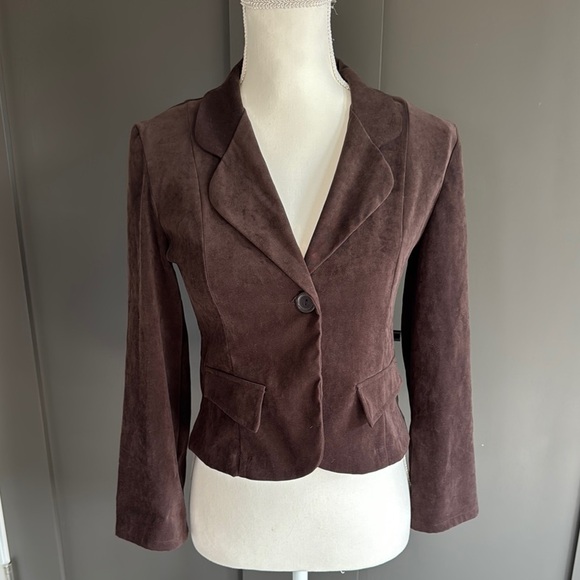 Amy Byer Chocolate Brown Women's Blazer Size L - Picture 1 of 7